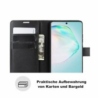 Handy Tasche für Samsung Galaxy Cover Case Buch Klapp Schutz Hülle Etui Wallet Samsung Galaxy S10 Lite SM-G770 Schwarz
