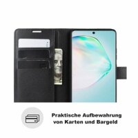 Handy Tasche für Samsung Galaxy Cover Case Buch Klapp Schutz Hülle Etui Wallet Samsung Galaxy S10 Lite SM-G770 Schwarz
