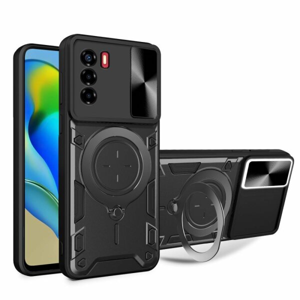 Handyhülle für ZTE Blade A71 – Ring Panzer Case Schwarz