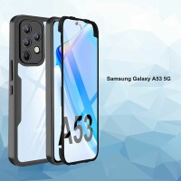 360° Grad Hülle für Samsung Galaxy A53 5G vollschutz Integriertem Displayschutz Rot