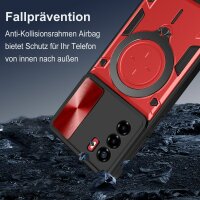 Handyhülle für ZTE Blade V40 Vita / A72 4G – Ring Panzer Case Rot