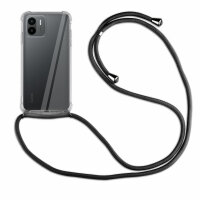 Handykette für Xiaomi Redmi A2 Handyhülle mit Band Hülle mit Kordel Handy Tasche Schwarz