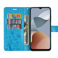 Hülle für ZTE Blade A54 Handy Tasche Handyhülle Wallet Case Klapphülle Flip Case Blau