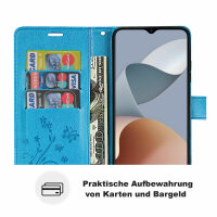 Hülle für ZTE Blade A54 Handy Tasche Handyhülle Wallet Case Klapphülle Flip Case Blau
