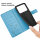 Hülle für ZTE Blade A54 Handy Tasche Handyhülle Wallet Case Klapphülle Flip Case Blau