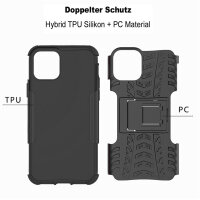 Handyhülle für Apple iPhone 11 Pro Max – Outdoor Panzer Cover Schwarz