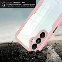 Handyhülle für Samsung Galaxy A25 – 360° Panzer Case mit Displayschutz Rosa