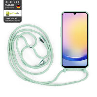 Handykette für Samsung Hanyhülle mit Band Hülle mit Kodel Smartphone Halskette Galaxy A25 Mintgrün