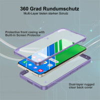 360° Grad Hülle für Samsung Galaxy S23+ vollschutz Integriertem Displayschutz Lila