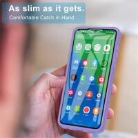 360° Grad Hülle für Samsung Galaxy S23+ vollschutz Integriertem Displayschutz Lila