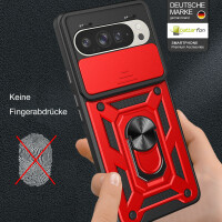 Outdoor Panzer Hülle für Google Pixel 9 / 9 Pro Handyhülle mit Kameraschutz Case Rot