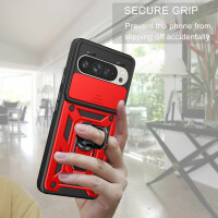 Outdoor Panzer Hülle für Google Pixel 9 / 9 Pro Handyhülle mit Kameraschutz Case Rot