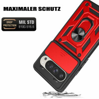 Outdoor Panzer Hülle für Google Pixel 9 / 9 Pro Handyhülle mit Kameraschutz Case Rot