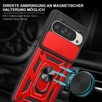 Outdoor Panzer Hülle für Google Pixel 9 / 9 Pro Handyhülle mit Kameraschutz Case Rot