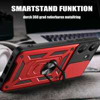 Outdoor Panzer Hülle Xiaomi Redmi 13C / Poco C65 Handyhülle Kameraschutz Ringhal Rot