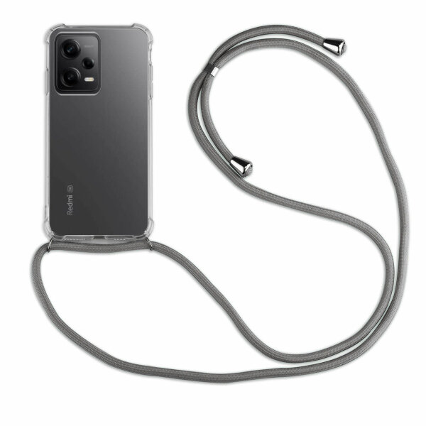 Handykette für Xiaomi Redmi Note 12 Pro 5G / Poco X5 Pro 5G Handyhülle mit Band Grau