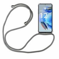Handykette für Xiaomi Redmi Note 12 Pro 5G / Poco X5 Pro 5G Handyhülle mit Band Grau