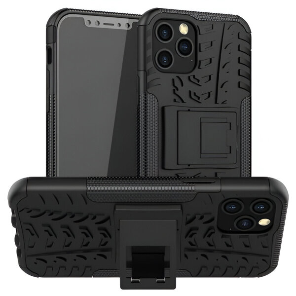 Handyhülle für Apple iPhone 12 Pro - Panzer Cover Schwarz