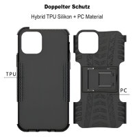 Handyhülle für Apple iPhone 12 Pro - Panzer Cover Schwarz