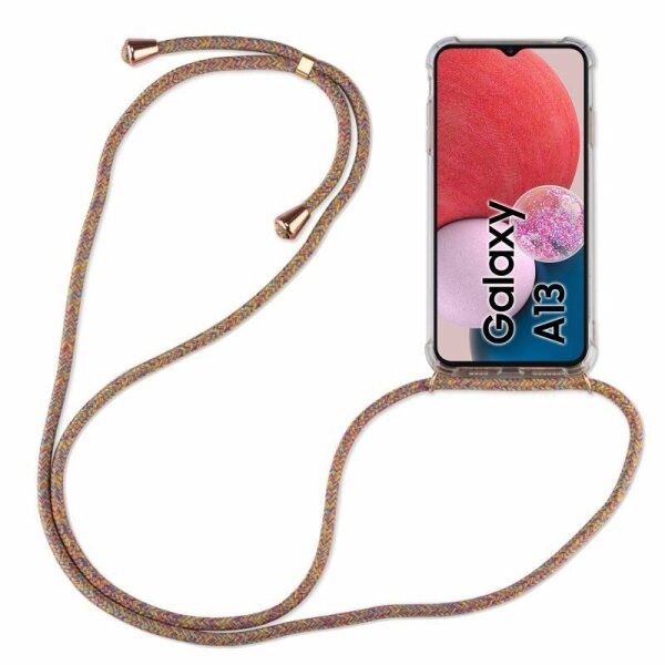 Handykette für Samsung Galaxy A13 Handyhülle mit Band Schutz Hülle Handy Tasche Rainbow