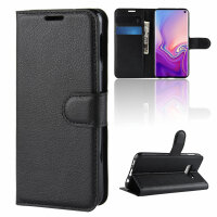 Handy Tasche für Samsung Galaxy Cover Case Buch Klapp Schutz Hülle Etui Wallet Samsung Galaxy S10E SM-G970 Schwarz