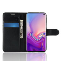 Handy Tasche für Samsung Galaxy Cover Case Buch Klapp Schutz Hülle Etui Wallet Samsung Galaxy S10E SM-G970 Schwarz