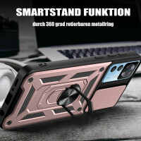 Outdoor Panzer Hülle für Xiaomi 12T / 12T Pro mit Kameraschutz Ringhalter Rosegold
