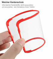360° Grad Hülle Xiaomi Redmi Note 10 5G vollschutz Integriertem Displayschutz Rot