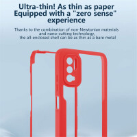 360° Grad Hülle Xiaomi Redmi Note 10 5G vollschutz Integriertem Displayschutz Rot