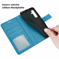 Handy Tasche für Samsung Galaxy A34 5G Hülle Handyhülle Klapphülle Wallet Case Blau