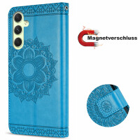 Handy Tasche für Samsung Galaxy A34 5G Hülle Handyhülle Klapphülle Wallet Case Blau