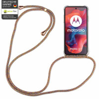 Handykette für Motorola Moto G04 / Moto G04s / Moto E14 Hülle Handyhülle Kordel Rainbow