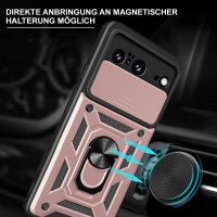 Outdoor Panzer Hülle Google Pixel 8 Handyhülle mit Kameraschutz Ringhalter Cover Rosegold