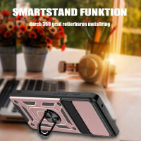 Outdoor Panzer Hülle Google Pixel 8 Handyhülle mit Kameraschutz Ringhalter Cover Rosegold