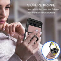 Outdoor Panzer Hülle Google Pixel 8 Handyhülle mit Kameraschutz Ringhalter Cover Rosegold