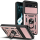 Outdoor Panzer Hülle Google Pixel 8 Handyhülle mit Kameraschutz Ringhalter Cover Rosegold