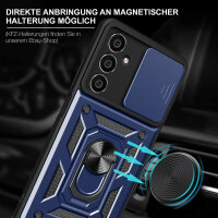 Outdoor Panzer Hülle für Samsung Galaxy S23 FE mit Kameraschutz Ringhalter Case Blau