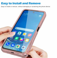 360° Grad Hülle Xiaomi Redmi 10 2022 Handyhülle mi Integriertem Displayschutz Rosa