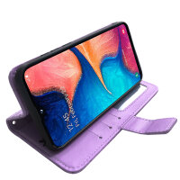 Hülle für Samsung Galaxy Handy Tasche Handyhülle Wallet Case Schutz Cover Etui Samsung Galaxy A42 5G Lila