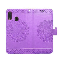 Hülle für Samsung Galaxy Handy Tasche Handyhülle Wallet Case Schutz Cover Etui Samsung Galaxy A42 5G Lila