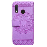 Hülle für Samsung Galaxy Handy Tasche Handyhülle Wallet Case Schutz Cover Etui Samsung Galaxy A42 5G Lila