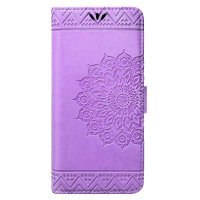 Hülle für Samsung Galaxy Handy Tasche Handyhülle Wallet Case Schutz Cover Etui Samsung Galaxy A42 5G Lila