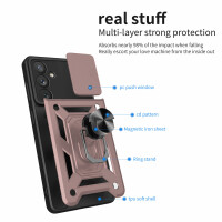 Outdoor Panzer Hülle für Samsung Galaxy A54 5G mit Kameraschutz Ringhalter  Rosegold