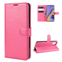 Handy Tasche für Samsung Galaxy A51 SM-A515 Hülle Case Buchhülle Klapphülle TPU PU-Leder Pink