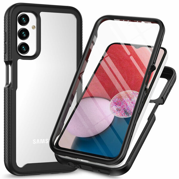 Panzer Hülle Handy Tasche 360 Grad TPU vollschutz mit Integriertem Displayschutz Samsung Galaxy A14