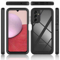 Panzer Hülle Handy Tasche 360 Grad TPU vollschutz mit Integriertem Displayschutz Samsung Galaxy A14
