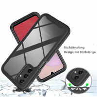 Panzer Hülle Handy Tasche 360 Grad TPU vollschutz mit Integriertem Displayschutz Samsung Galaxy A14
