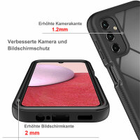 Panzer Hülle Handy Tasche 360 Grad TPU vollschutz mit Integriertem Displayschutz Samsung Galaxy A14