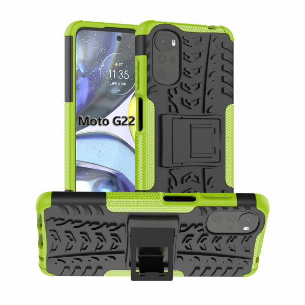 Hülle Motorola Moto G22, E32, E32 Schutzhülle Handytasche Handyhülle Silikon TPU Grün