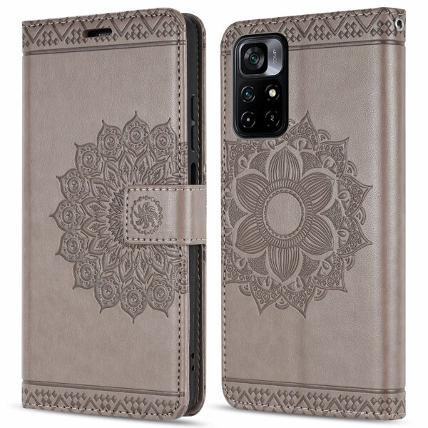 Hülle für Xiaomi Redmi Note 11s 5G / Poco M4 Pro 5G Handyhülle Handy Tasche Etui Grau